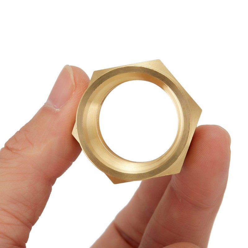 Litorange 2 Pack Metals Brass Pipe Fitting Connector Adapter Hex Coupling 3/4" NPT Female x 3/4 Inch NPT Female Air Hose Fittings - Image 4